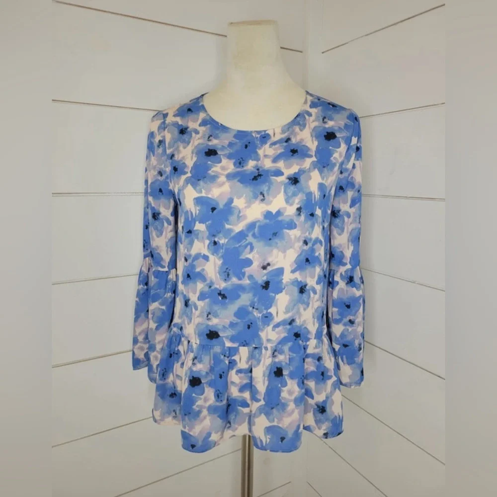 J.Crew Women’s‎ Floral Peplum Blouse Size S